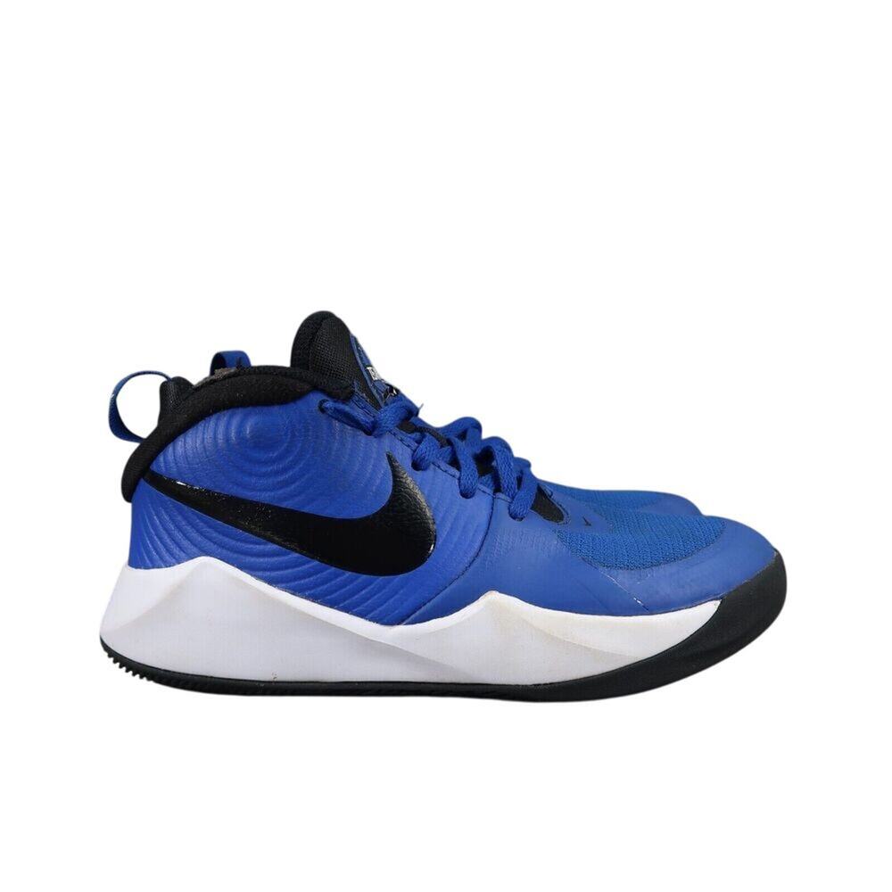 Nike Shoes Kids 4 Sneaker Team Hustle D9 GS Athletic Trainer Basketball Blue Mid - Picture 2 of 14